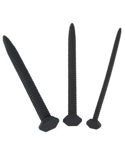 Lot de 3 Tiges d'urètre Screw Dilator 15 cm - Diamètre 6 à 13 mm sextoys et accessoires sur La Boutique du Hard