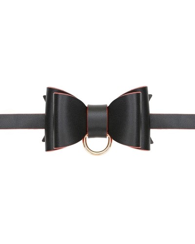 Collier Laisse Bowtie Noir et Rouge sextoys et accessoires sur La Boutique du Hard