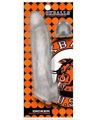 Gaine de pénis Dicker 15 x 3.5 cm Transparente sextoys et accessoires sur La Boutique du Hard