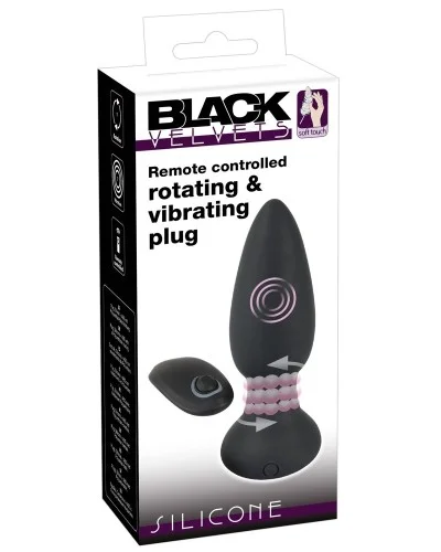 Plug vibrant Rimmer Velvet 11 x 4.2 cm Noir sextoys et accessoires sur La Boutique du Hard