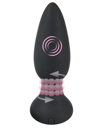 Plug vibrant Rimmer Velvet 11 x 4.2 cm Noir sextoys et accessoires sur La Boutique du Hard