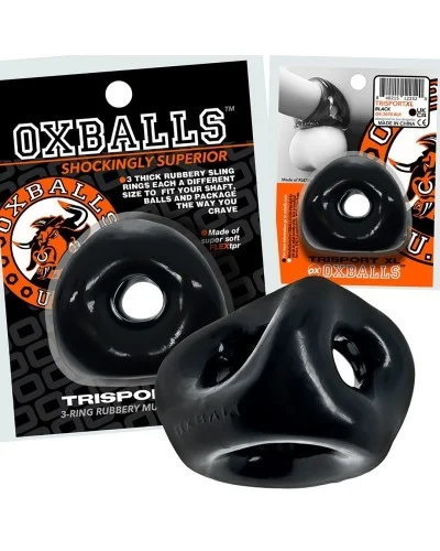 Ballstretcher Tri-Sport XL 25 mm Noir sextoys et accessoires sur La Boutique du Hard