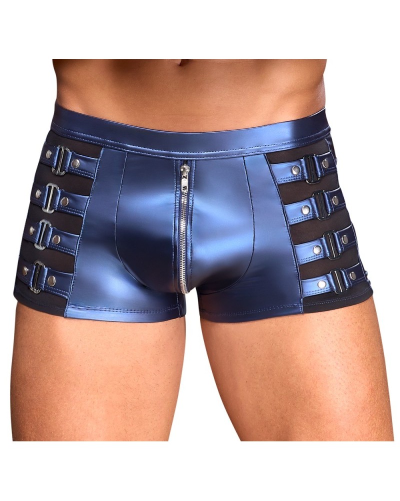 Boxer avec zip Eclino Bleu métallisé sextoys et accessoires sur La Boutique du Hard