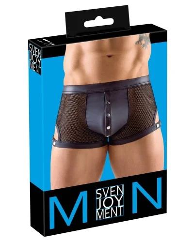 Boxer avec Pressions Tudeo Noir sextoys et accessoires sur La Boutique du Hard