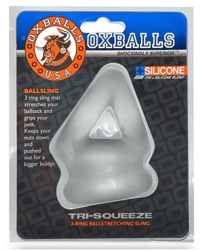 Ballstretcher Tri Squeeze Transparent sextoys et accessoires sur La Boutique du Hard