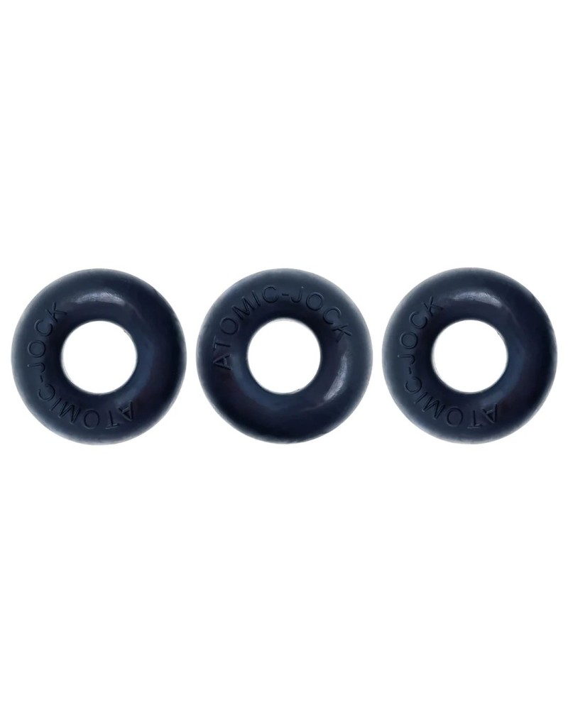 Pack de 3 Cockrings Do-Nut 1 20 mm Noirs sextoys et accessoires sur La Boutique du Hard