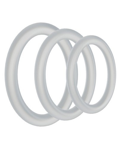 Lot de 3 Cockrings Tri-Pack Gasket Transparents sextoys et accessoires sur La Boutique du Hard