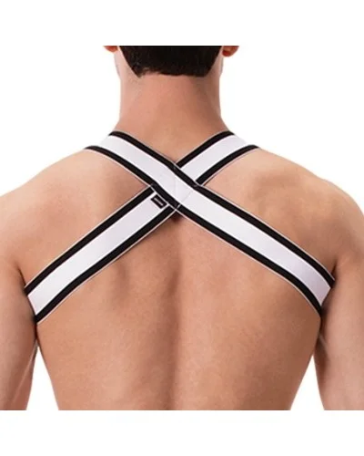 Harnais √©lastique Vers Noir-Blanc sextoys et accessoires sur La Boutique du Hard