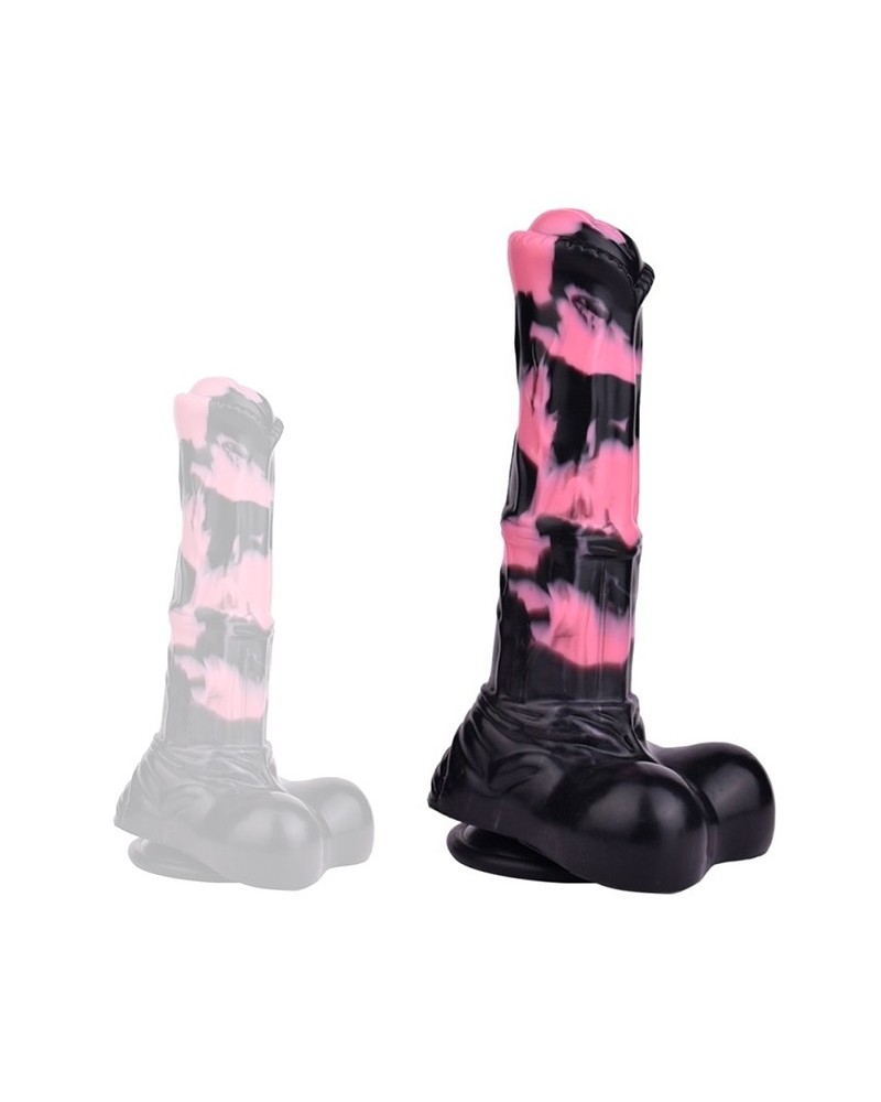 Gode Horse Hurulf M 24.5 x 6.5cm Noir-Rose sextoys et accessoires sur La Boutique du Hard