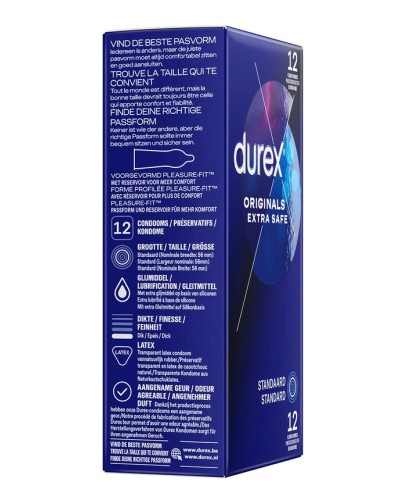 Préservatifs Épais Durex Originals Extra Safe x10 sextoys et accessoires sur La Boutique du Hard