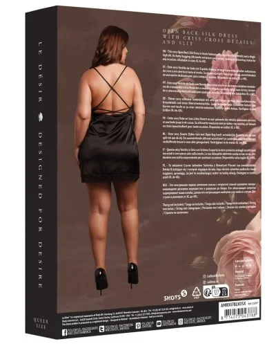 Robe Fendue Grande Taille Krystal Noir sextoys et accessoires sur La Boutique du Hard