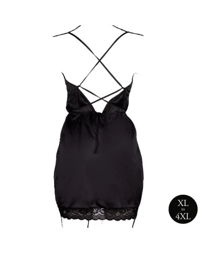 Robe Fendue Grande Taille Krystal Noir sextoys et accessoires sur La Boutique du Hard