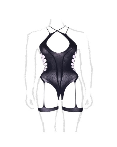 Body avec Porte-Jarretelles Grande Taille Shade Metis Noir sextoys et accessoires sur La Boutique du Hard