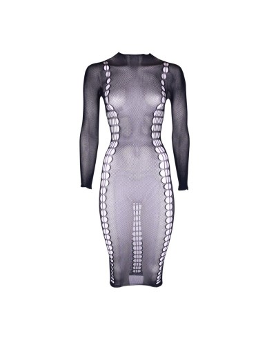 Robe Longue à Col Roulé CarmeNoir sextoys et accessoires sur La Boutique du Hard