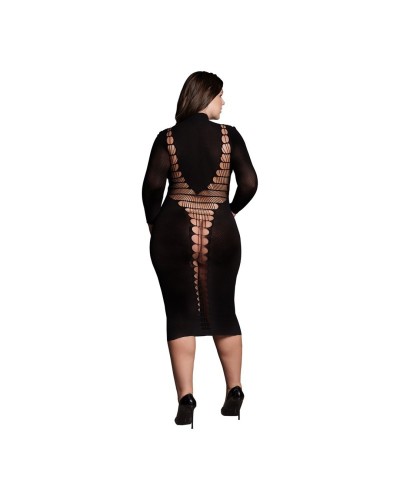 Robe Longue à Col Roulé Grande taille Carme Noir sextoys et accessoires sur La Boutique du Hard