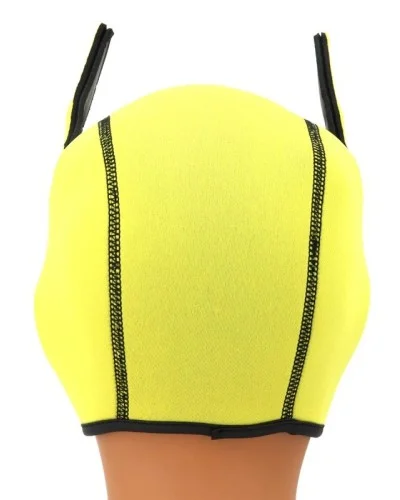 Cagoule Puppy Fox Néoprène Jaune-Rouge sextoys et accessoires sur La Boutique du Hard