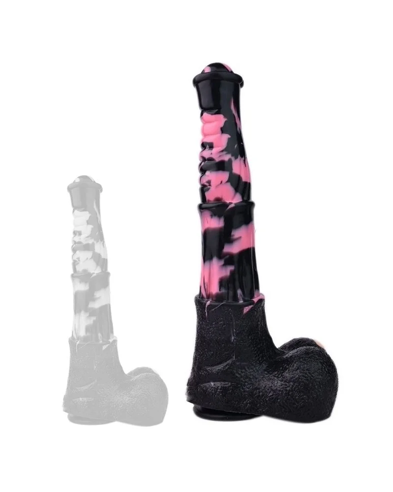 Gode Horse Tinulf L 28 x 6.5cm Noir-Rose sextoys et accessoires sur La Boutique du Hard
