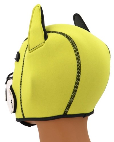 Cagoule Puppy Fox Néoprène Jaune-Blanc sextoys et accessoires sur La Boutique du Hard