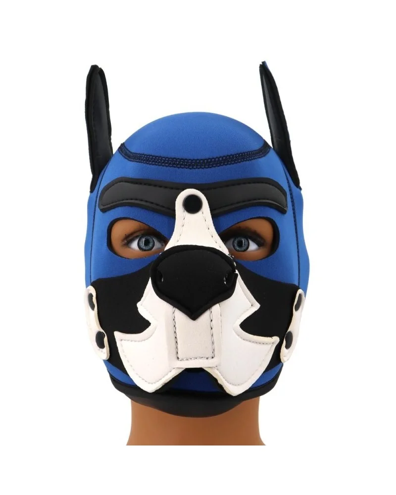 Cagoule Puppy Fox Néoprène Bleu-Blanc sextoys et accessoires sur La Boutique du Hard