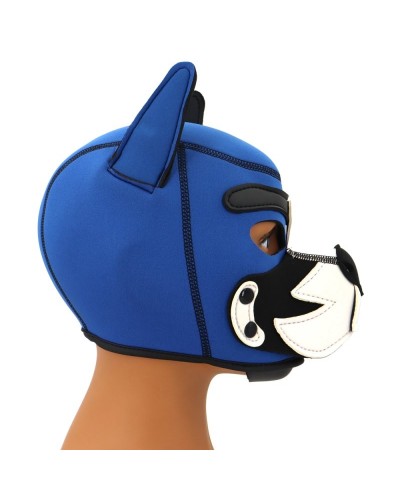 Cagoule Puppy Fox Néoprène Bleu-Blanc sextoys et accessoires sur La Boutique du Hard
