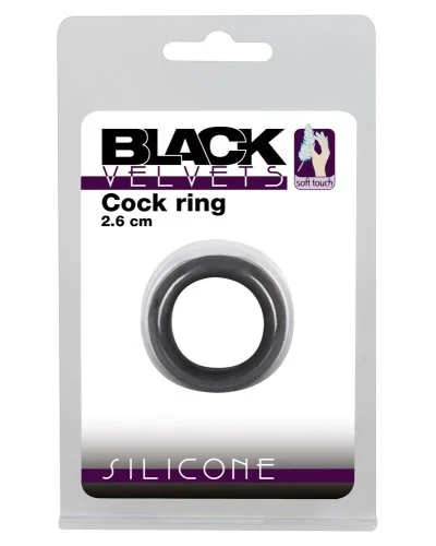 Cockring Velvet Ring S Noir 26mm sextoys et accessoires sur La Boutique du Hard