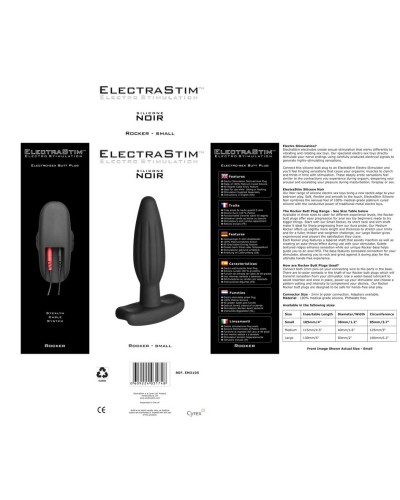 Plug Électro en silicone Rocker ElectraStim 10 x 2.5cm sextoys et accessoires sur La Boutique du Hard