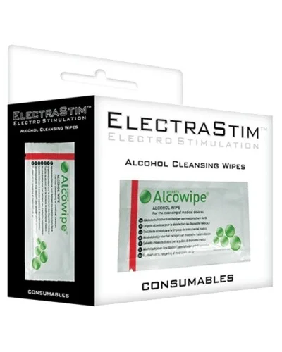 Lingettes nettoyantes alcoolisées ElectraStim x10 sextoys et accessoires sur La Boutique du Hard