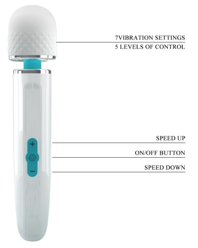 Wand Colorfull 24cm Tête 48mm Turquoise sextoys et accessoires sur La Boutique du Hard