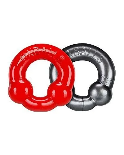 Pack Cockrings Ultraballs Oxballs Gris - Rouge pas cher