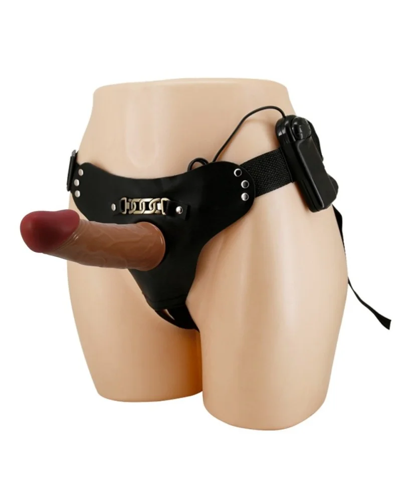 Gode Ceinture Creux Vibrant Starks 15.5 x 4.5cm Marron sextoys et accessoires sur La Boutique du Hard