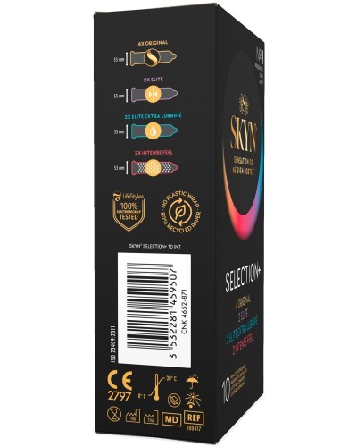 Pack Préservatifs Skyn Selection+ x10 sextoys et accessoires sur La Boutique du Hard