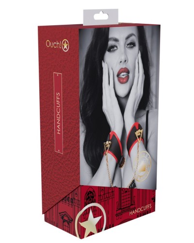 Menottes de Poignets Milan Noir et Rouge sextoys et accessoires sur La Boutique du Hard