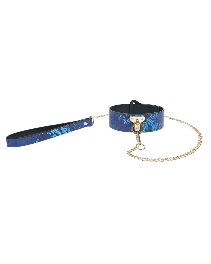 Collier-Laisse Florence Bleu sextoys et accessoires sur La Boutique du Hard