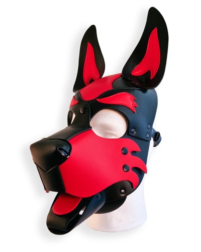Cagoule Puppy Hood Noire et Rouge sextoys et accessoires sur La Boutique du Hard