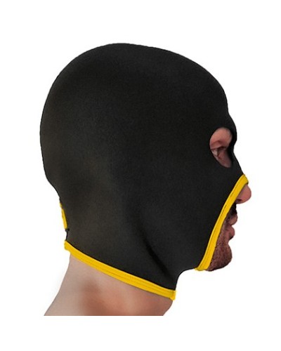 Cagoule Eyes Face Brutus Noire-Jaune sextoys et accessoires sur La Boutique du Hard