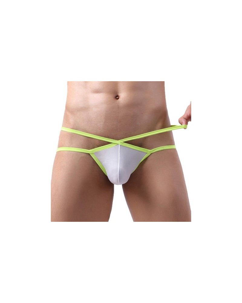 Jockstrap Bellicross Blanc-Jaune fluo sextoys et accessoires sur La Boutique du Hard