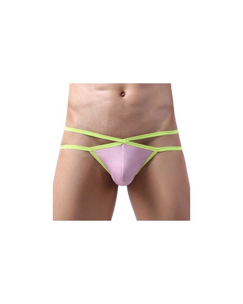 Jockstrap Bellicross Rose-Jaune fluo sextoys et accessoires sur La Boutique du Hard