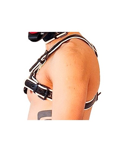 Harnais Puppy Harness  Noir-Blanc sextoys et accessoires sur La Boutique du Hard