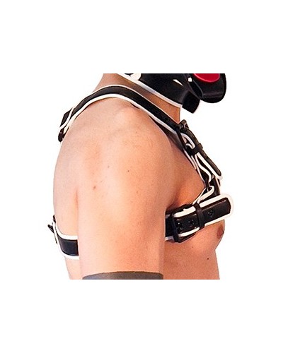 Harnais Puppy Harness  Noir-Blanc sextoys et accessoires sur La Boutique du Hard