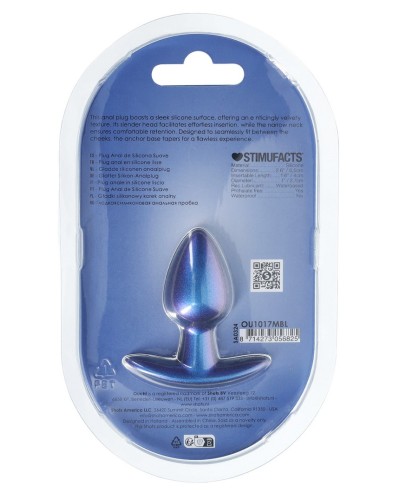 Plug Metally S 5 x 2.7cm Bleu sextoys et accessoires sur La Boutique du Hard