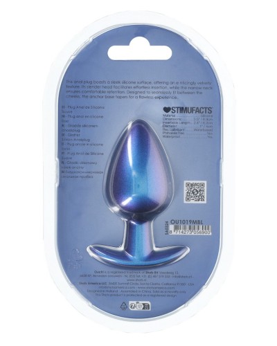 Plug Metally L 7.5 x 4cm Bleu sextoys et accessoires sur La Boutique du Hard
