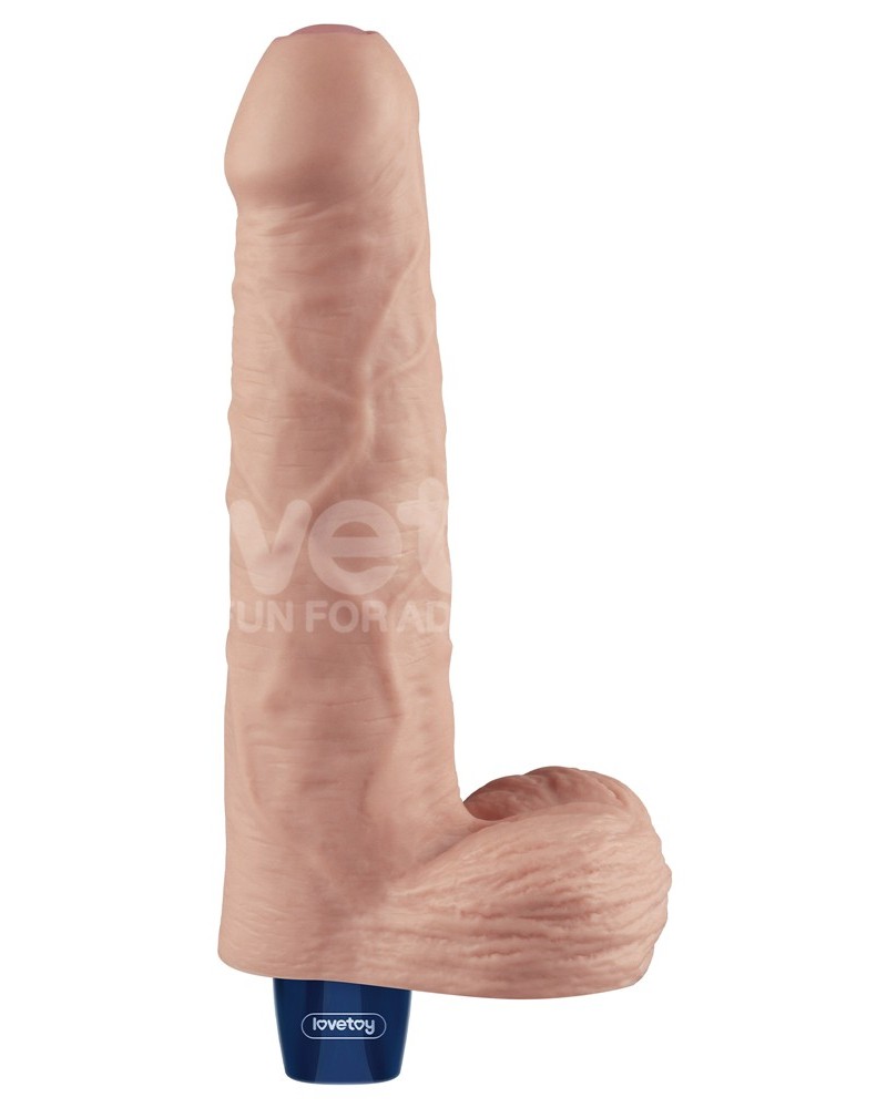 Gode Vibrant avec Bourses Softee 17 x 4.4cm Chair sextoys et accessoires sur La Boutique du Hard