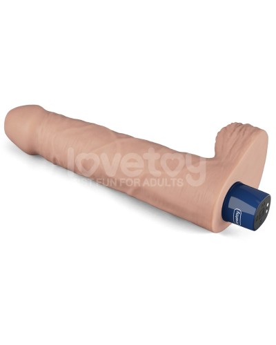 Gode Vibrant avec Bourses Softee 17 x 4.4cm Chair sextoys et accessoires sur La Boutique du Hard