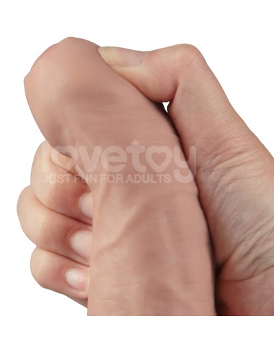 Gode Vibrant avec Bourses Softee 17 x 4.4cm Chair sextoys et accessoires sur La Boutique du Hard