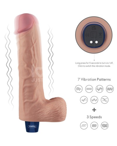 Gode Vibrant avec Bourses Softee 19 x 5.3cm Chair sextoys et accessoires sur La Boutique du Hard