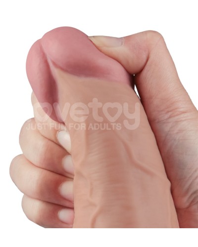 Gode Vibrant avec Bourses Softee 21 x 5.3cm Chair sextoys et accessoires sur La Boutique du Hard