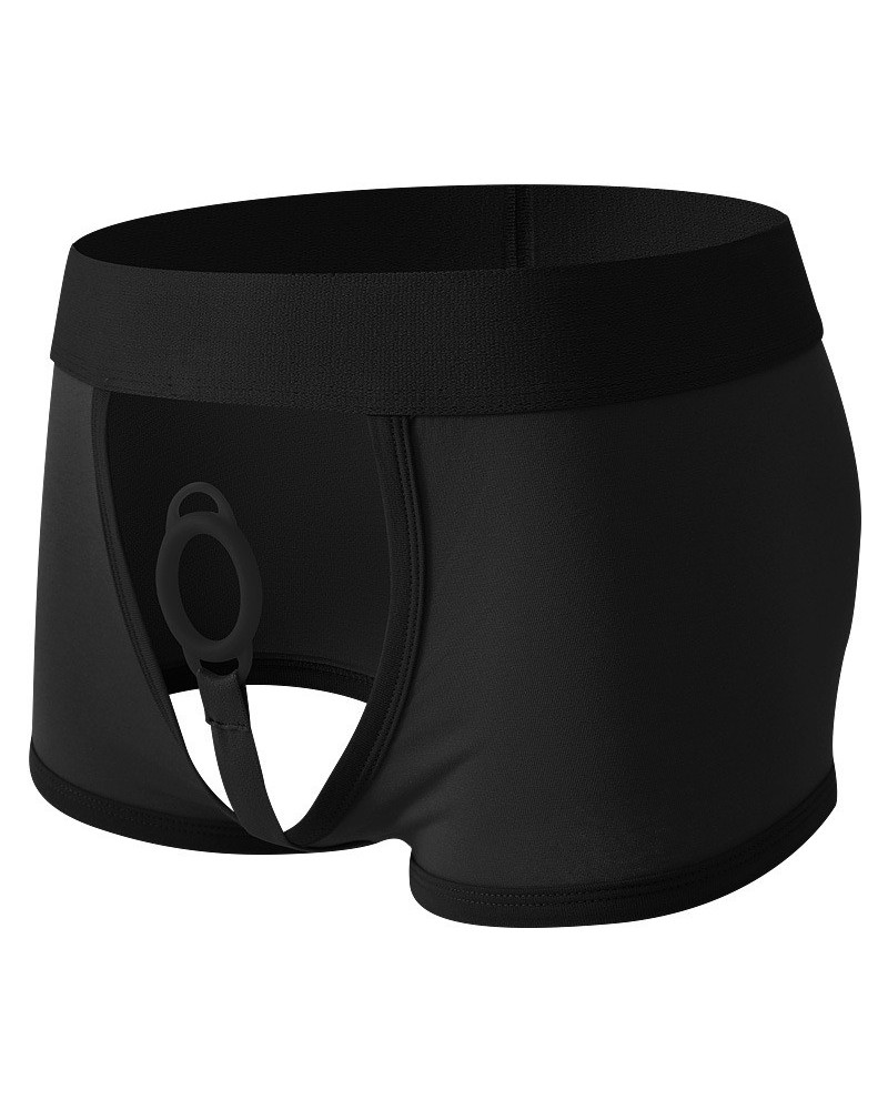 Boxer Ouvert avec Anneau Opcock Noir sextoys et accessoires sur La Boutique du Hard