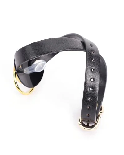 Bâillon-Tétine avec Pince-tétons Keepsum Noir-Doré sextoys et accessoires sur La Boutique du Hard