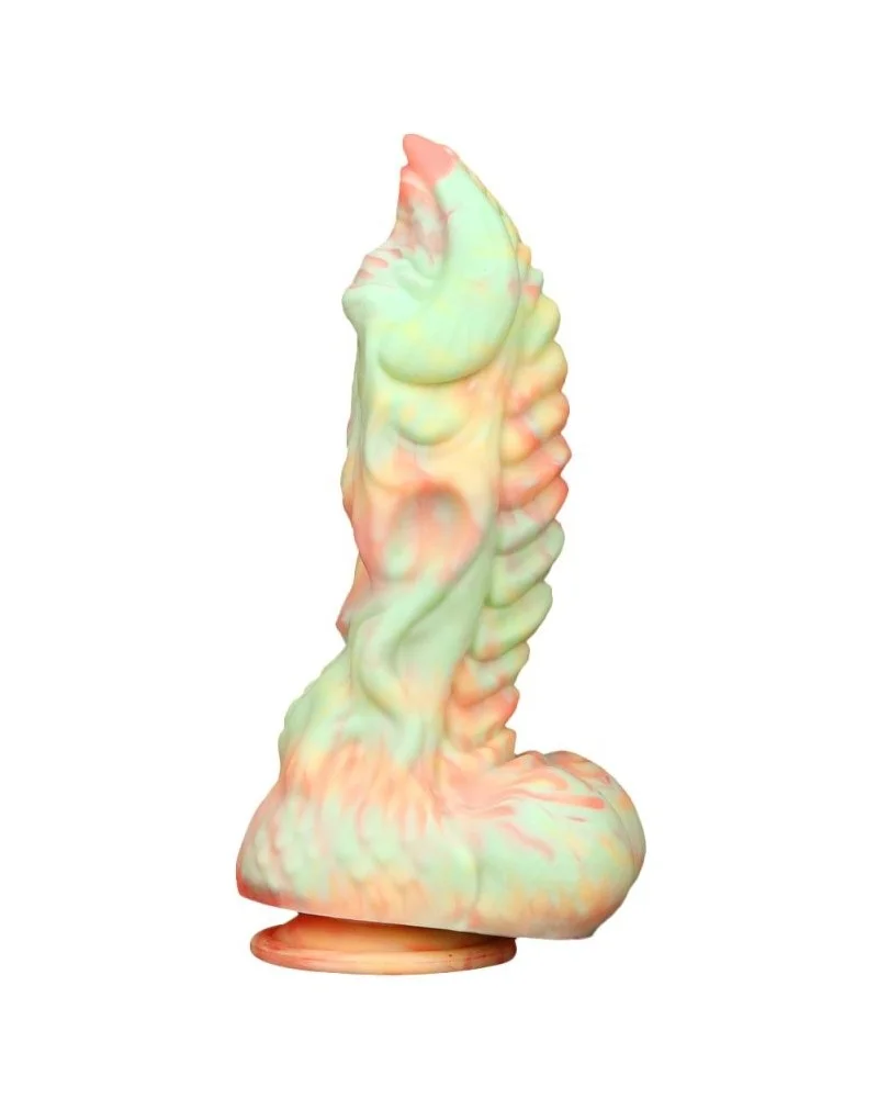 Gode Monster Rutuk 17 x 6 cm Rose-vert sextoys et accessoires sur La Boutique du Hard