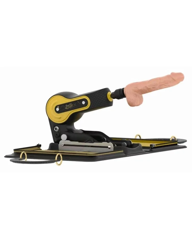 Sex Machine portable Fuck Bag Jaune avec valisette sextoys et accessoires sur La Boutique du Hard